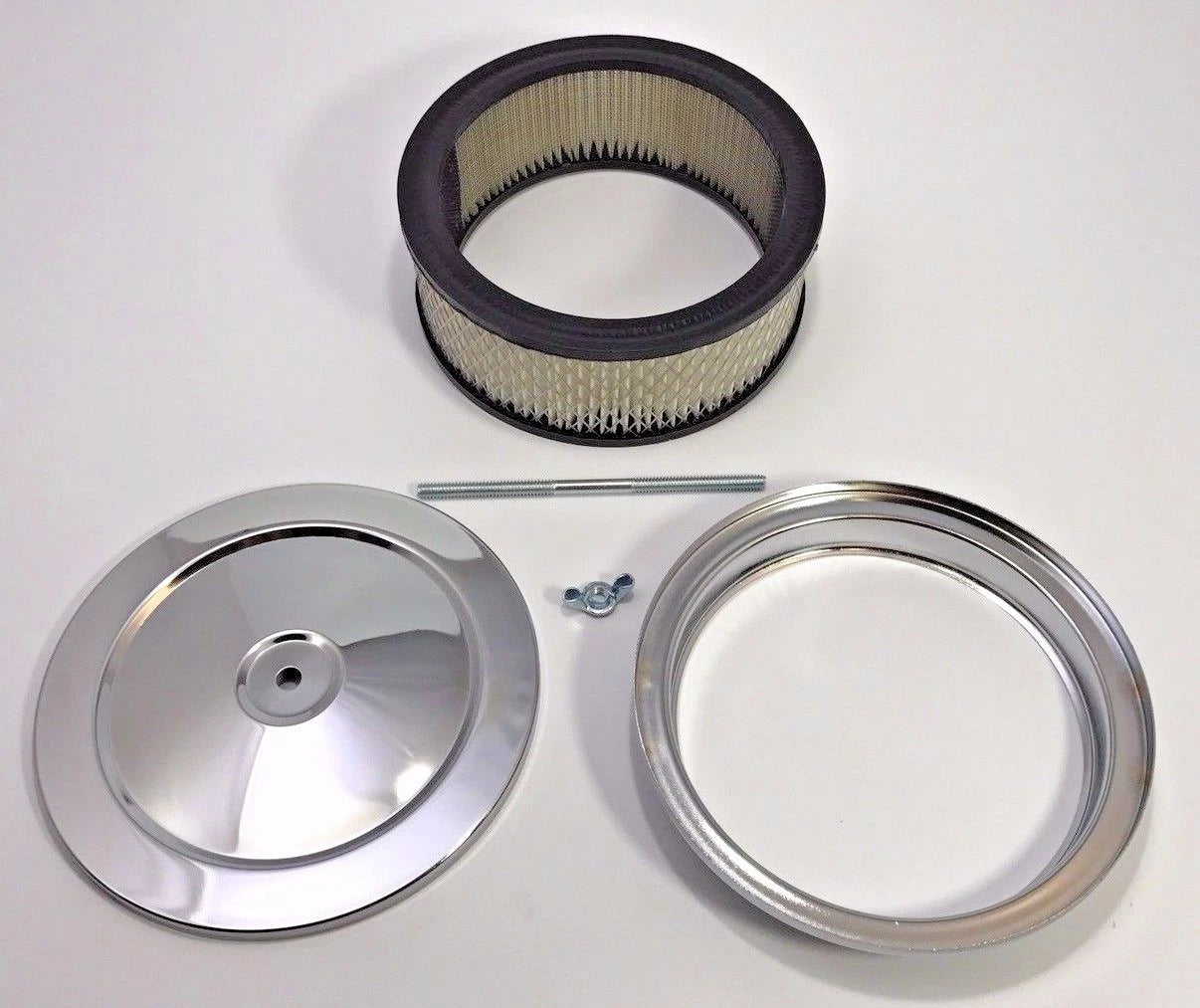 Chrome Air Cleaner Assembly 4bbl for Hot Rod Carb (5 1/8in Opening) (—)