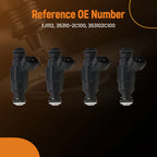 4PCS Front Fuel Injector Set for Hyundai Genesis Coupe 2.0L (2010–2012)