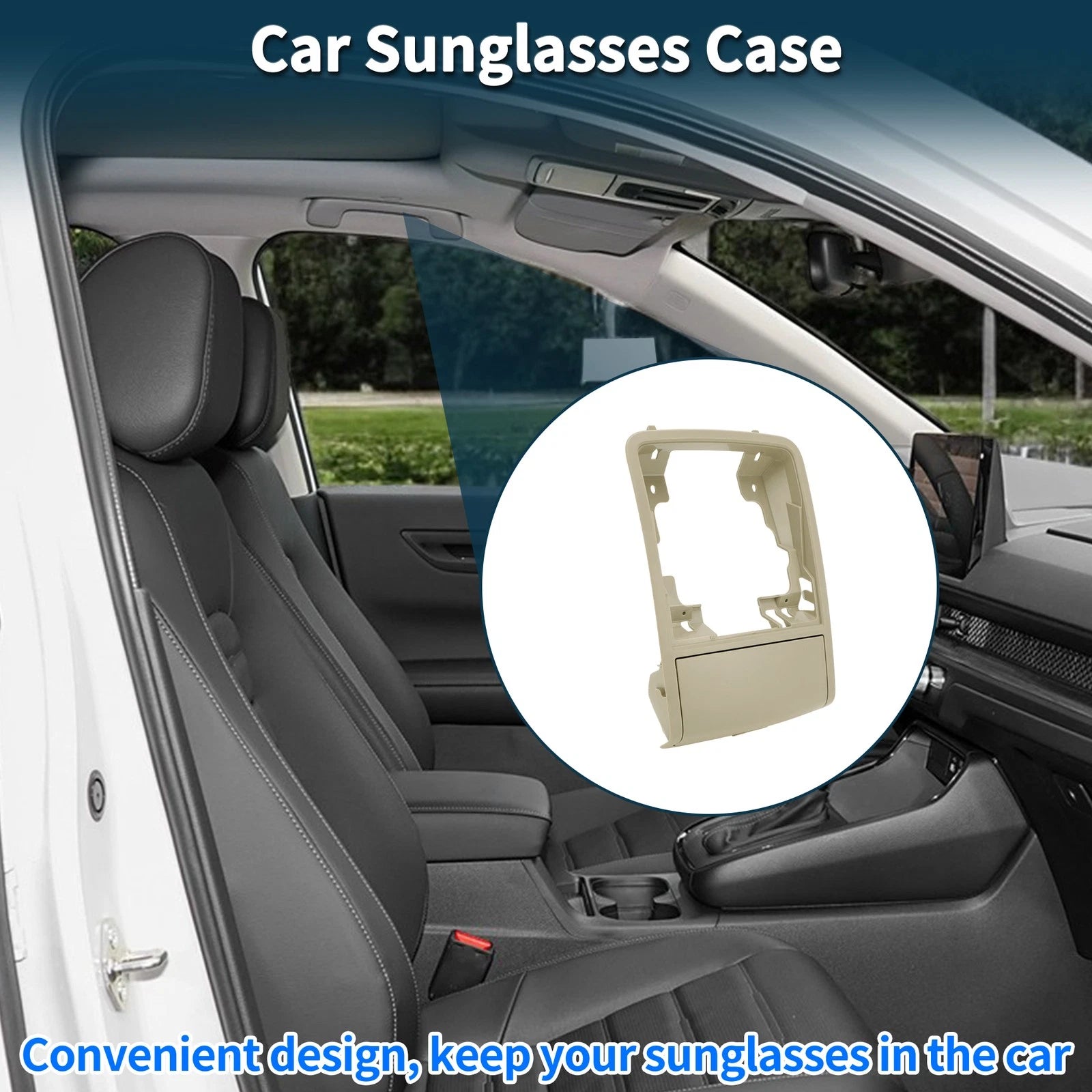 Car Sunglasses Case for Volkswagen Jetta/Vento MK6 (2011–2014) Beige
