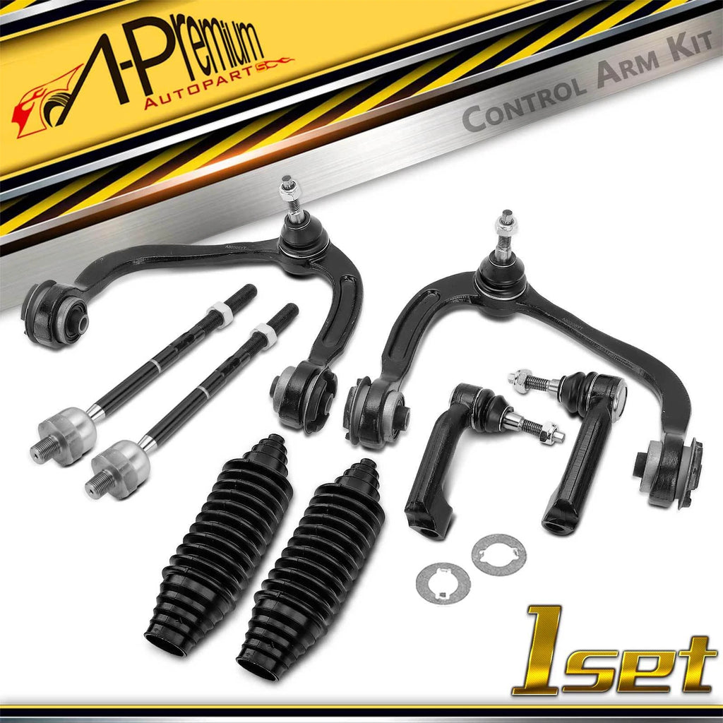 Set of 8 Front Control Arm Ball Joints Tie Rods for Lincoln Ford Expedition