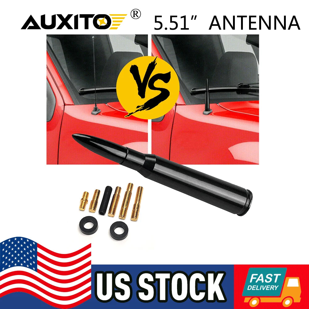 Black Bullet Antenna for Chevrolet Silverado 1500 2500 (2014–2023)