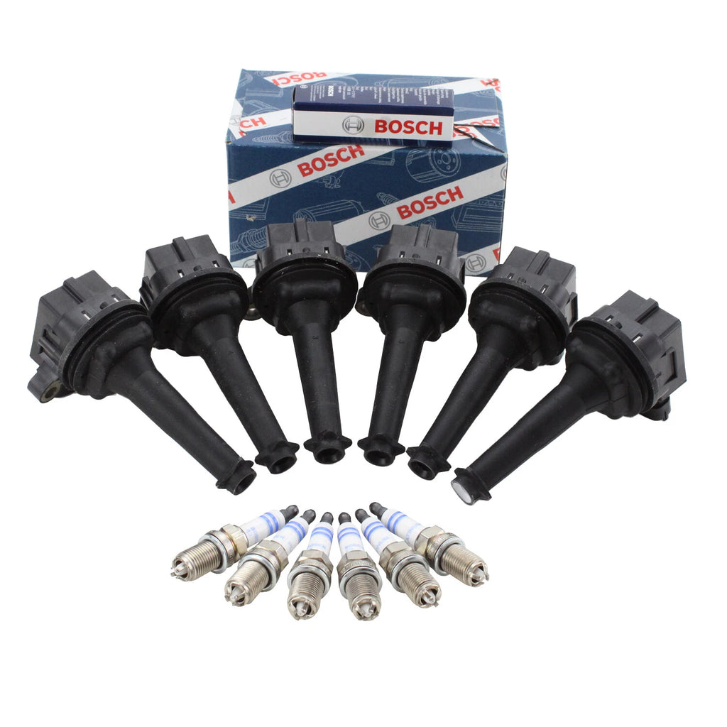 Set of 6 Ignition Coils & Platinum+4 Spark Plugs for BMW E46 E39, Toyota Camry, Jaguar XJ6