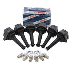 Set of 6 Ignition Coils & Platinum+4 Spark Plugs for BMW E46 E39, Toyota Camry, Jaguar XJ6