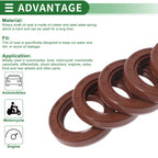 Set of 5 Oil Seal Rotary Shaft Seal FKM Rubber 23x35x6mm