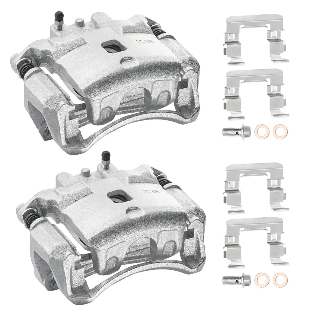 Front Brake Caliper Set with Bracket for Nissan Sentra 2007–2019 1.8L 2.0L