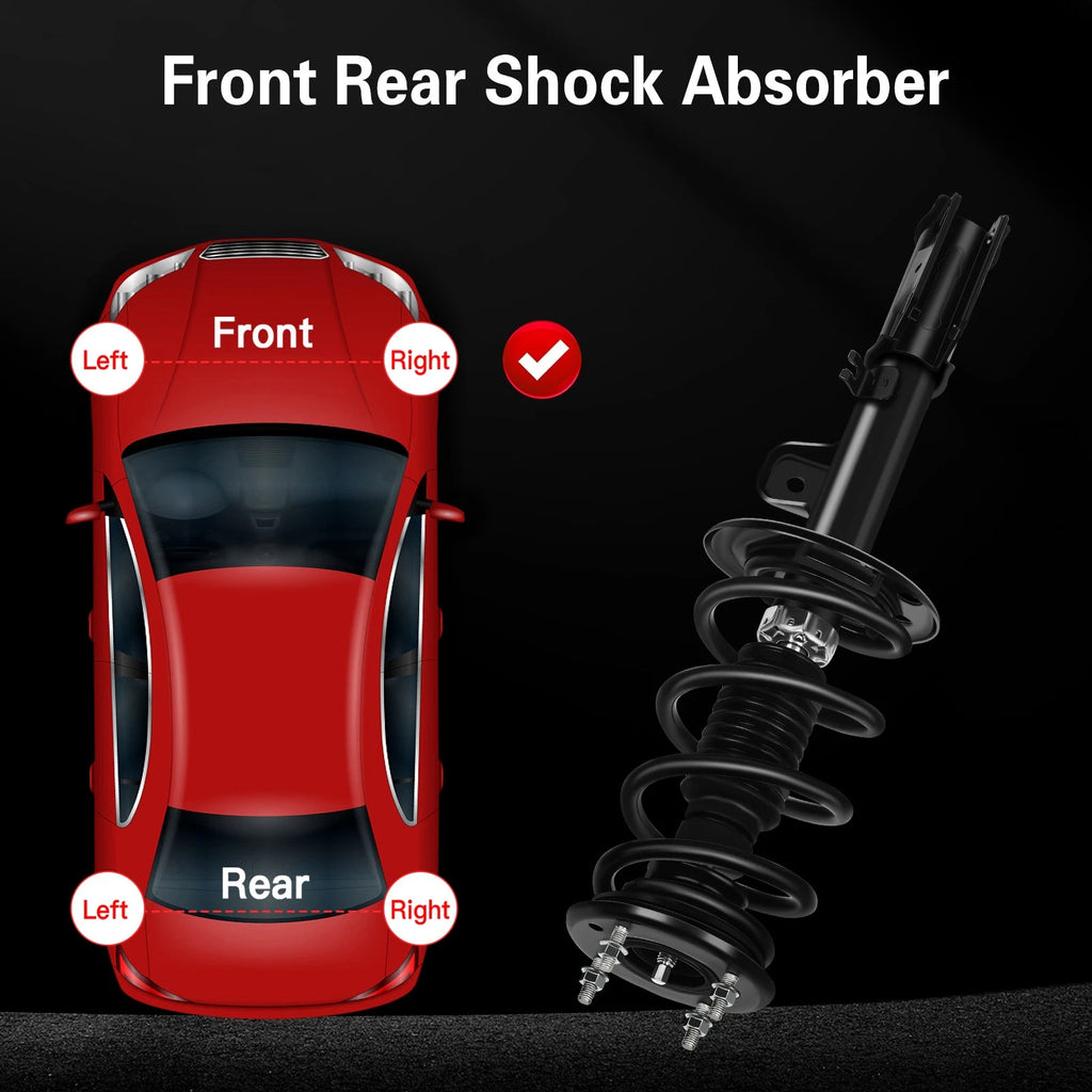 Set of 2 Front Quick Complete Struts & Coil Springs for Ford Explorer (2013-2019)