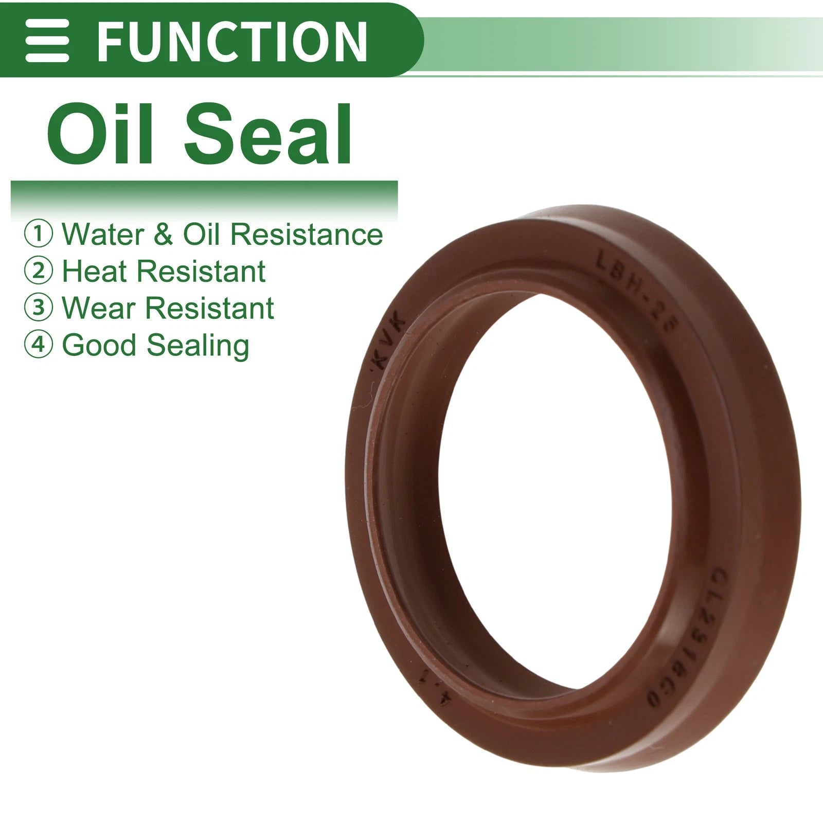Set of 5 Oil Seal Rotary Shaft Seal FKM Rubber 25x33x4.5mm