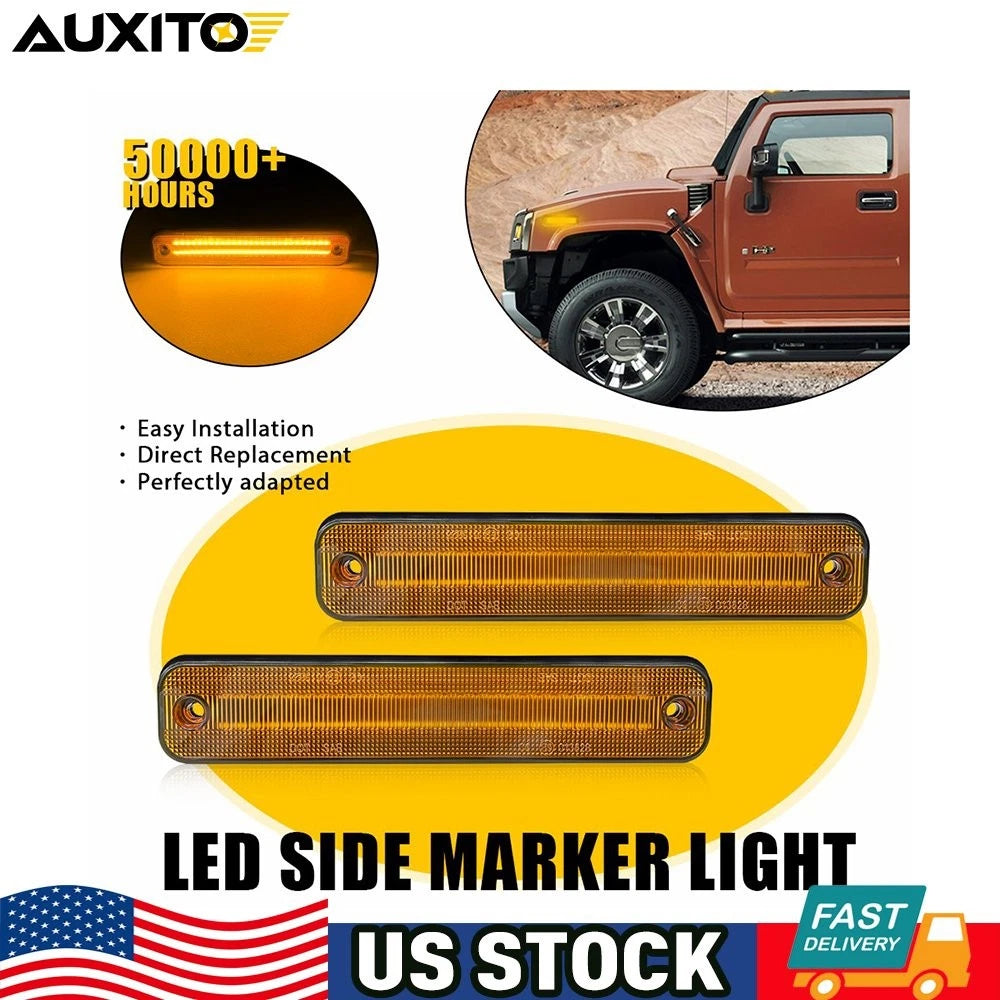 2X LED Side Marker Light for Hummer H2 (2003–2009) 25952319