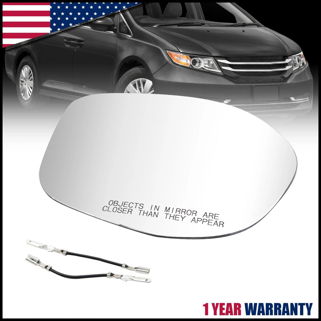 Heated Mirror Glass for Honda Odyssey (2014–2017) Passenger Side, With Backing