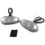 LED Chrome Mirror Block Off Base Plates for Yamaha R1 YZF-R1 (2000–2008)