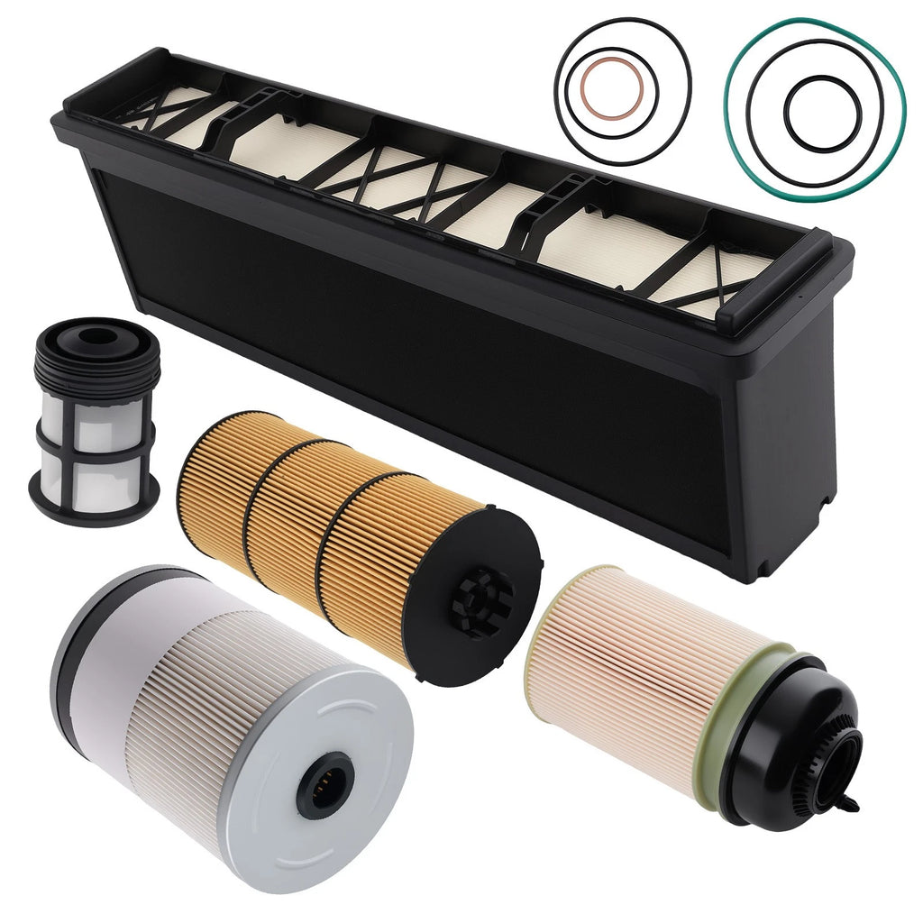 4pc Filter Kit for Freightliner Cascadia (DD13 DD15 DD16) AF27879 PF9908