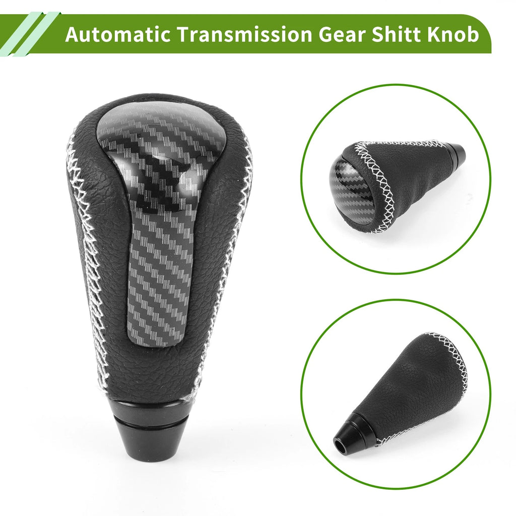 Automatic Gear Shift Knob for Lexus GS300 (2006–2011) Plastic Faux Leather Black White