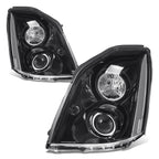Projector Headlights for Cadillac DTS (2006–2011) - Black Housing, Clear Lens