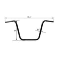 Chrome/Black 10" Rise Ape Hanger Handlebars for Harley FXST FLST