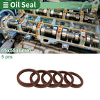Set of 5 Oil Seal Rotary Shaft Seal FKM Rubber 45x55x6mm