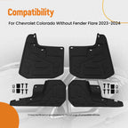 Mudguards Fender Mud Flaps for Chevrolet Colorado (2023–2024)