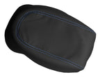 Leather Console Lid Armrest Cover for Mitsubishi Eclipse (2006–2012) Blue Stitch