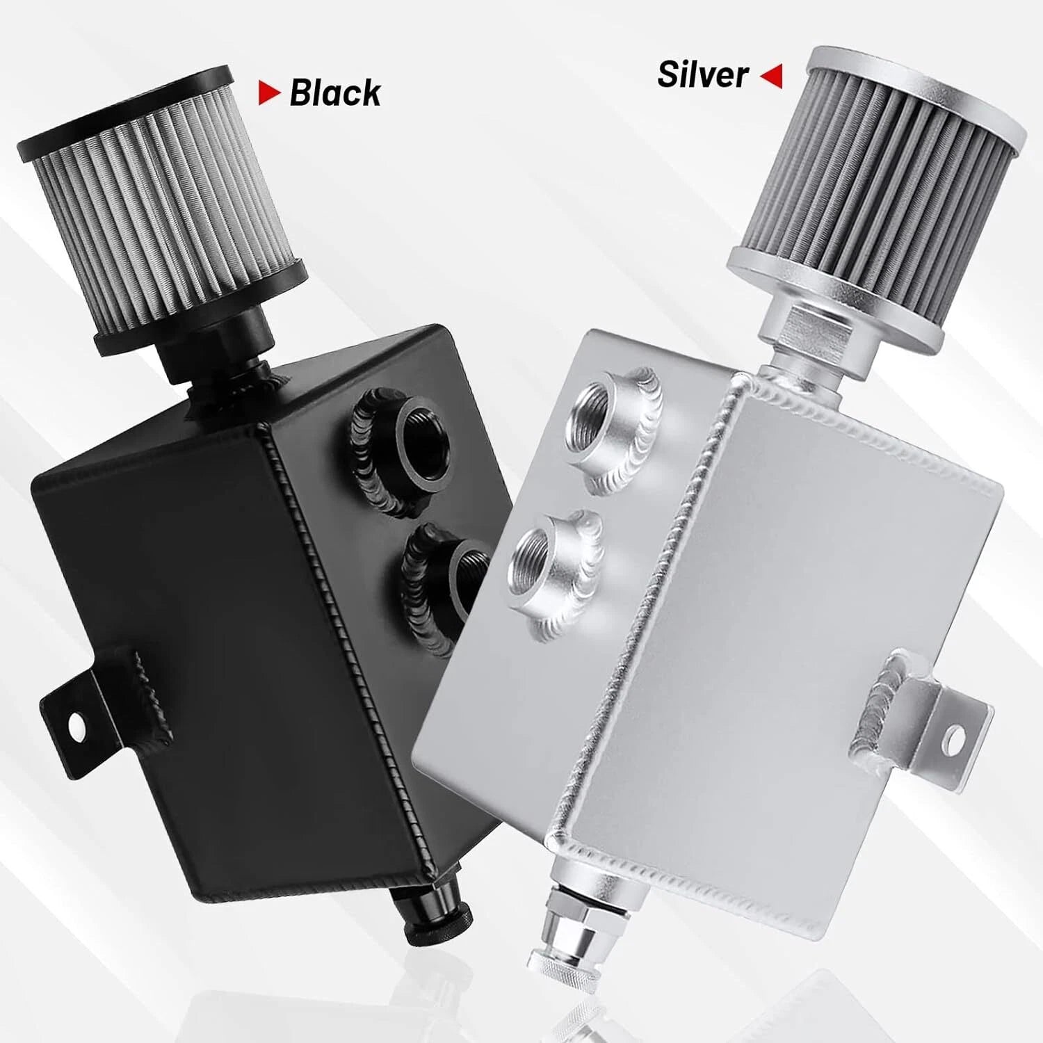 2L 10AN Oil Catch Can Tank for Universal Applications (Baffled, Aluminum)