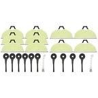 Mop Pads Side Brush Replacement Kit for Shark RV2620WD RV2610WFUS RV2410WD