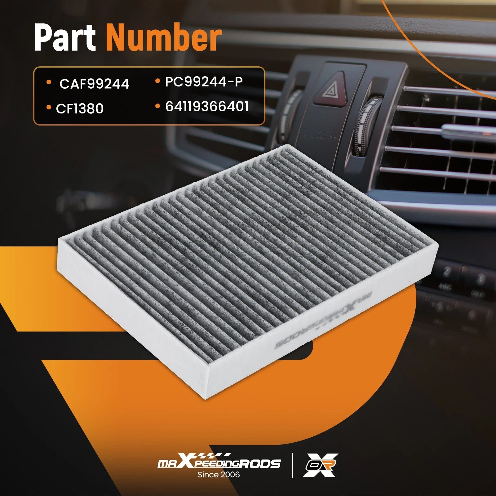 2X Air Filter for BMW 840i xDrive Gran Coupe (2020–2025) 64119366401 CF1380