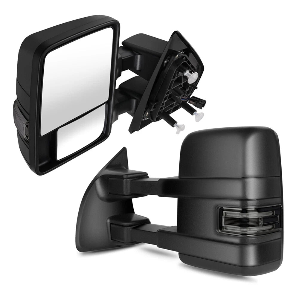Set of 2 Power Heated Puddle Lamp Side Signal Mirrors for Ford F150 (2004–2014)