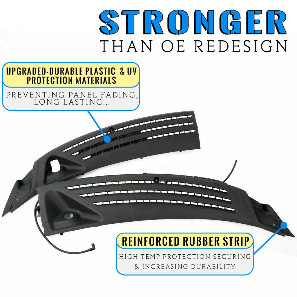 Set of 2 Windshield Wiper Cowl Cover Panels for Ford F-150 (2004–2008)