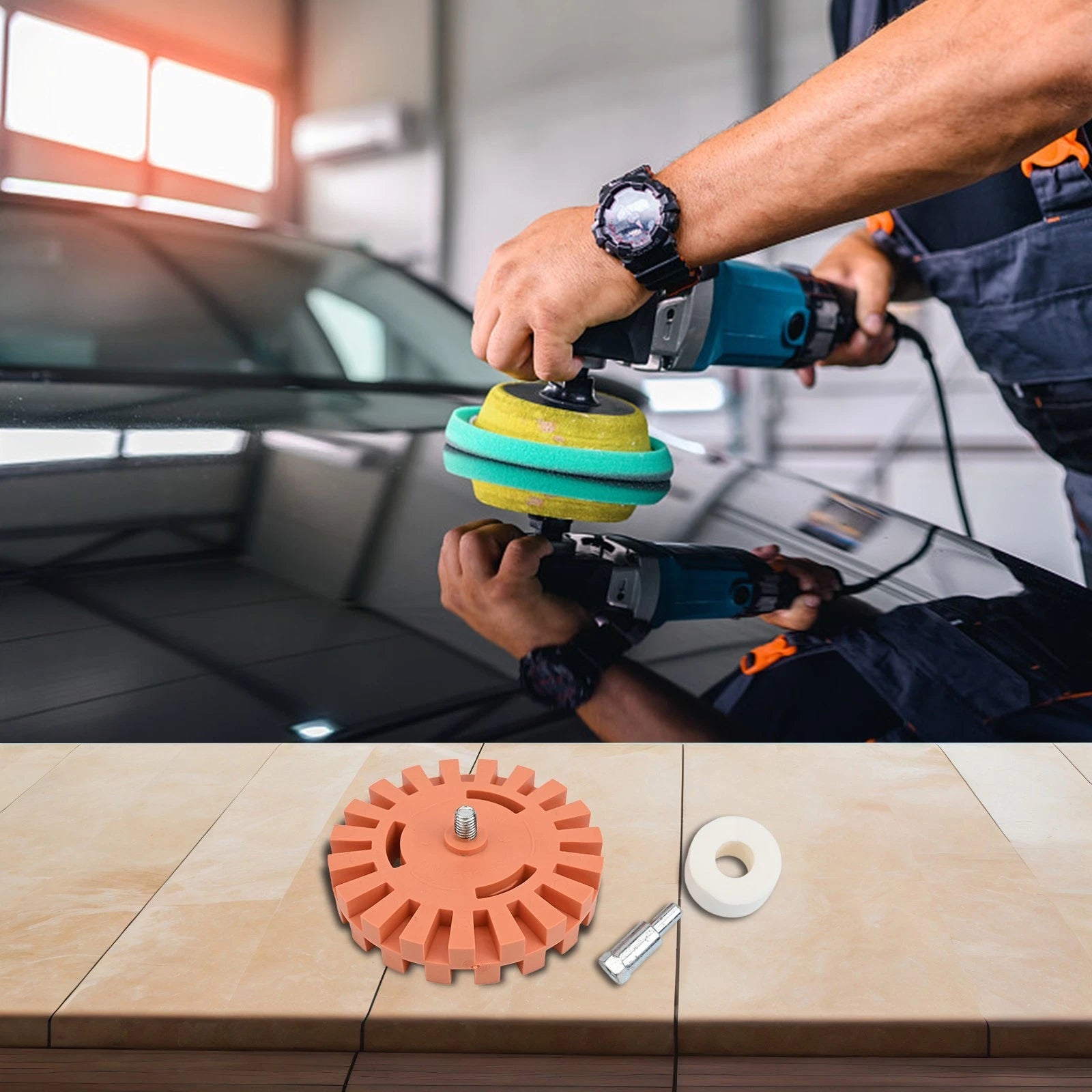 Sticker Removal Wheel for Automotive Paint Finish
