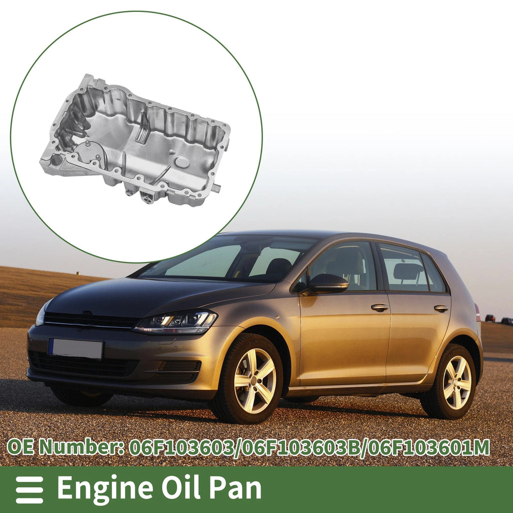 1 Pc Engine Oil Pan for Volkswagen Polo (2014–2017) No.06F103603 Aluminum