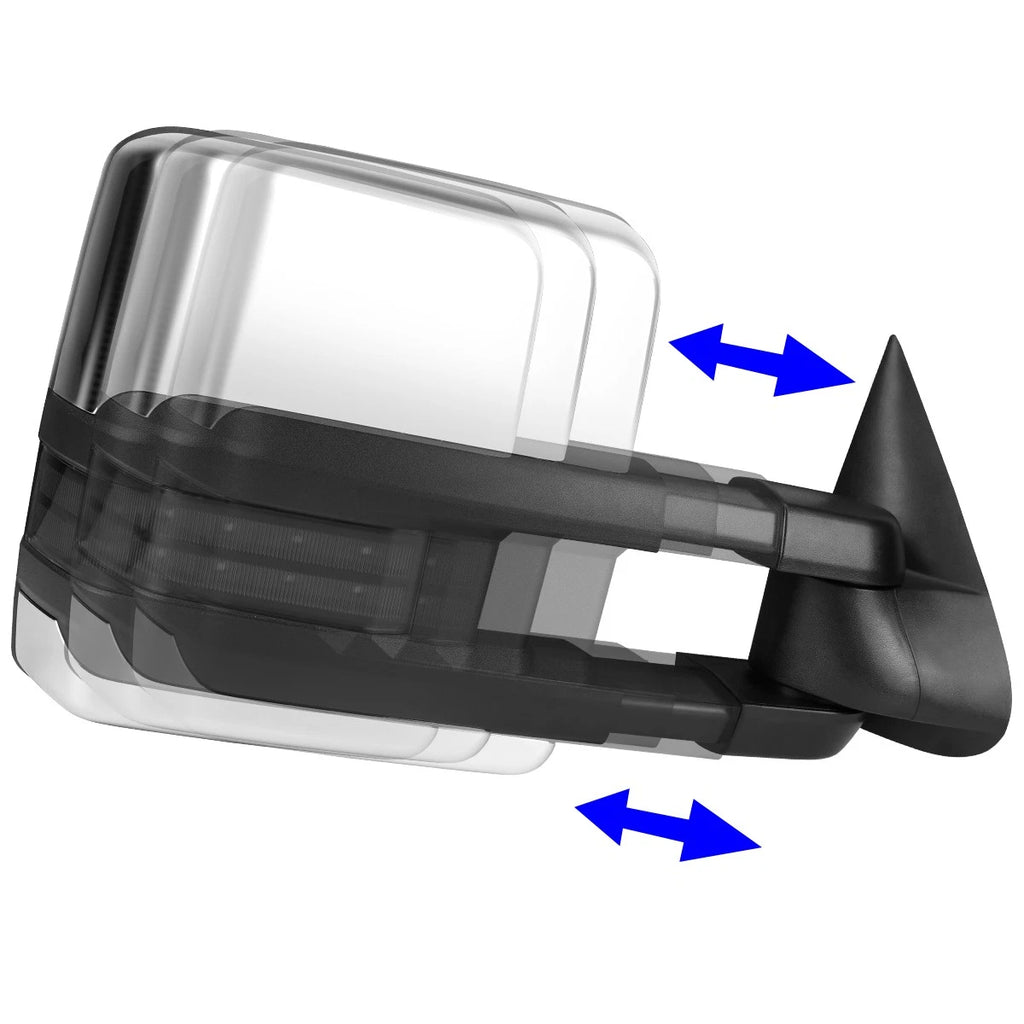 Chrome Right Powered Heated Smoked LED Signal Towing Mirror for Tahoe Yukon (2003–2006)