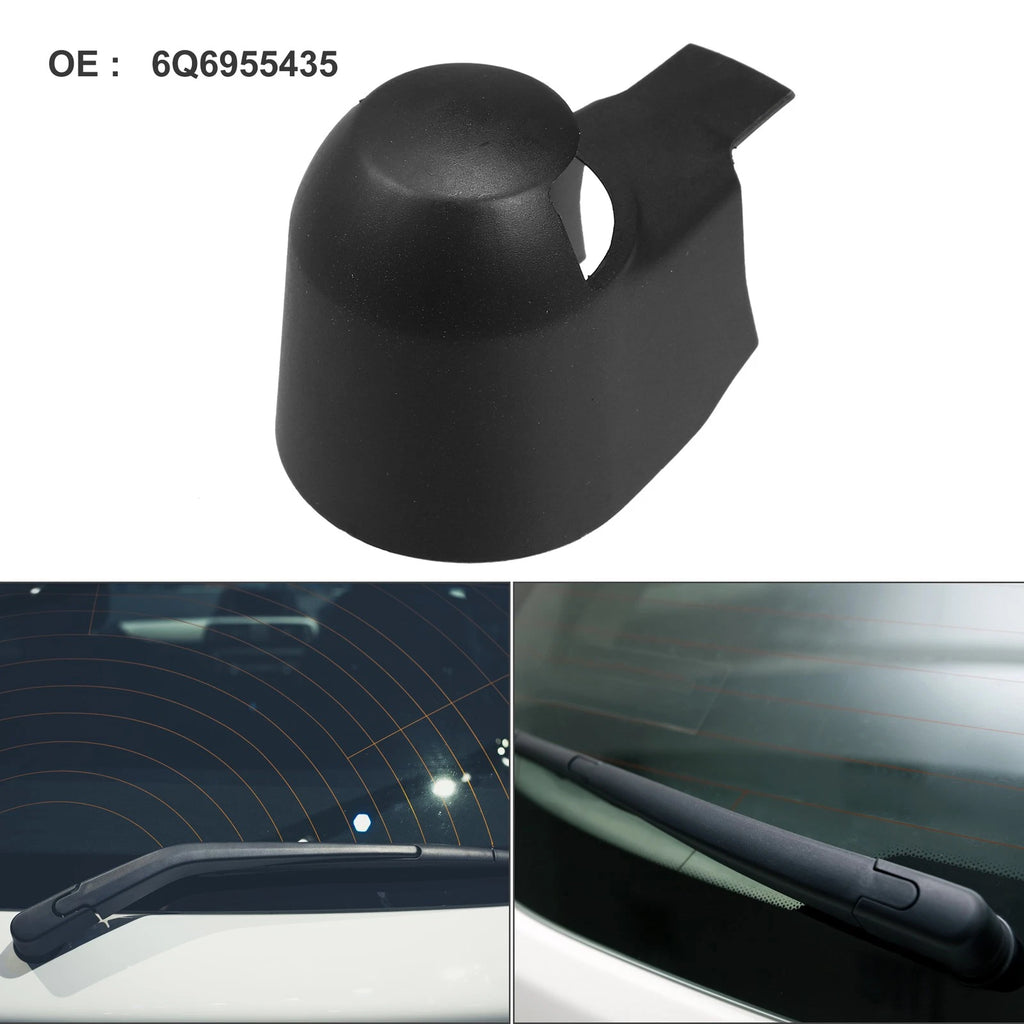 Rear Windshield Wiper Arm Nut Cover Cap for Volkswagen GTI (Pack of 1) Black