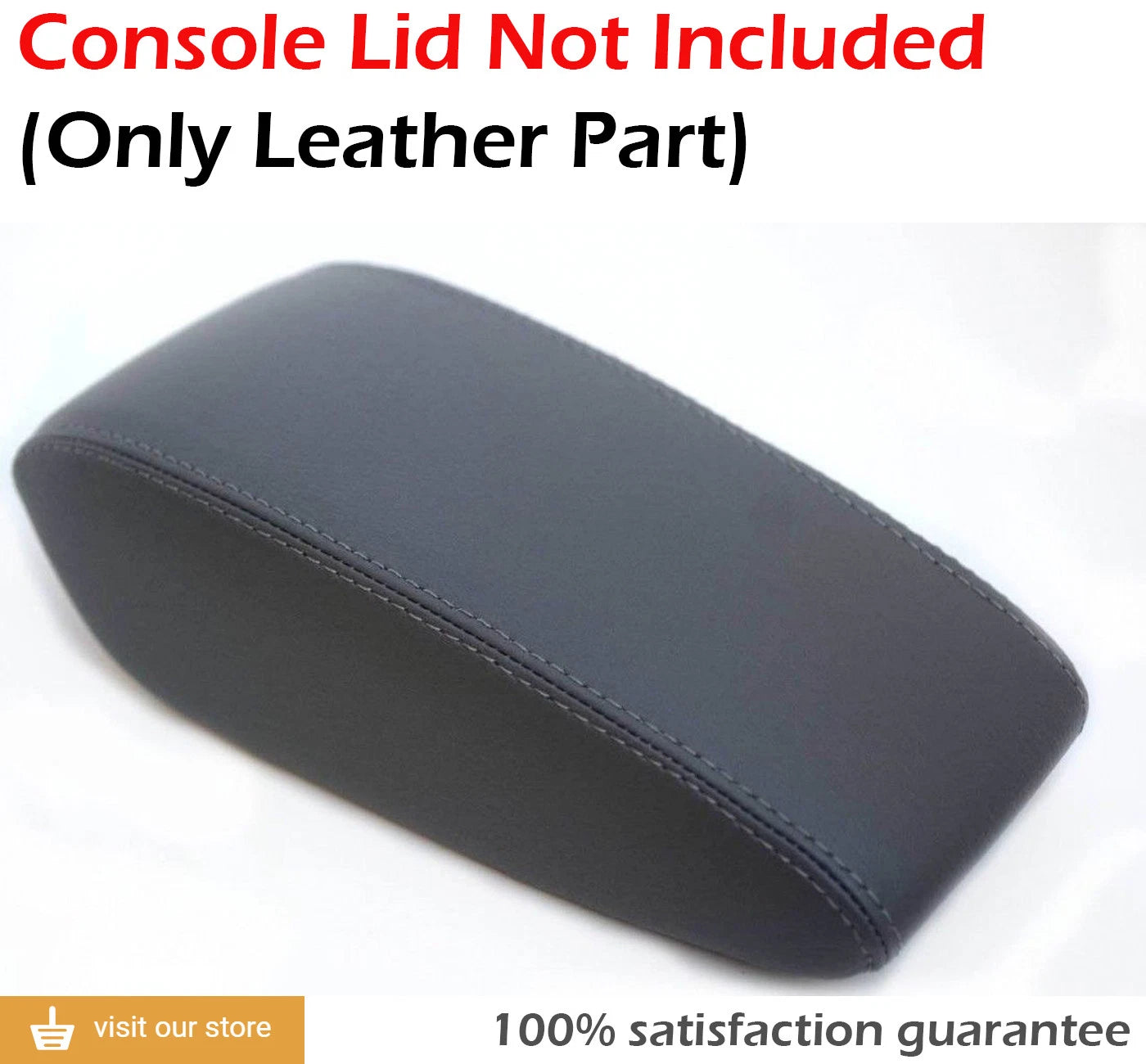 Leather Synthetic Console Armrest Cover for Chevrolet Cruze (2016–2018) Gray