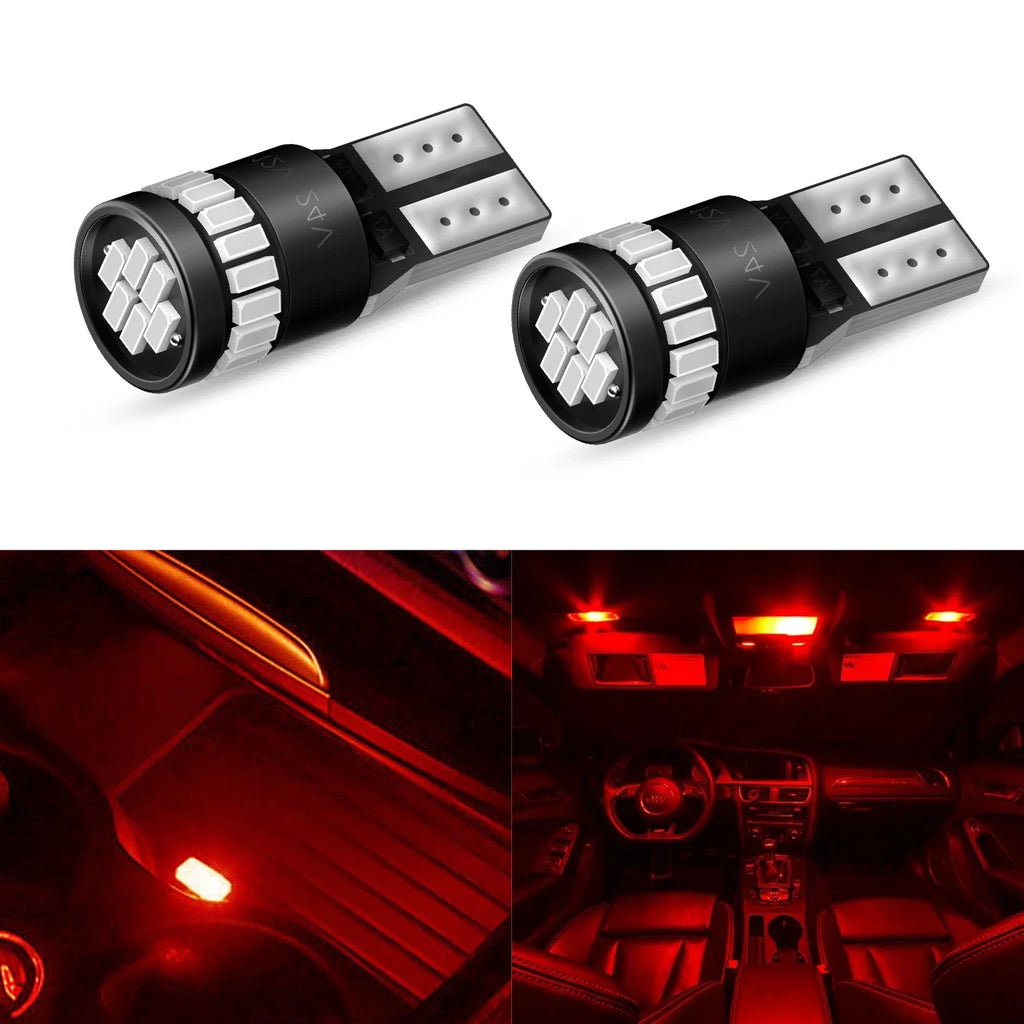 Set of 2 LED T10 Wedge Parking Dome License Light Bulbs for Make Model