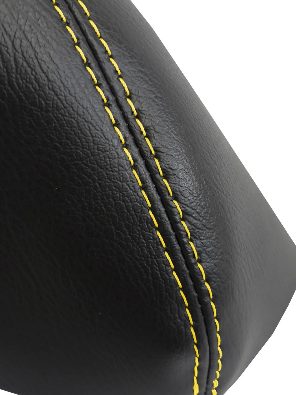 Manual Shift Boot for Ford Fiesta (2011–2019) Yellow Stitch PVC Leather