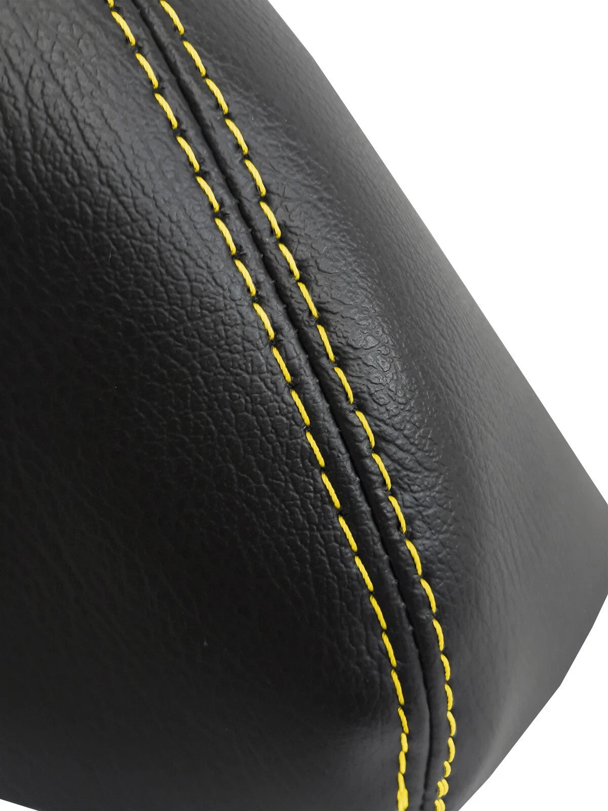Manual Shift Boot for Ford Fiesta (2011–2019) Yellow Stitch PVC Leather