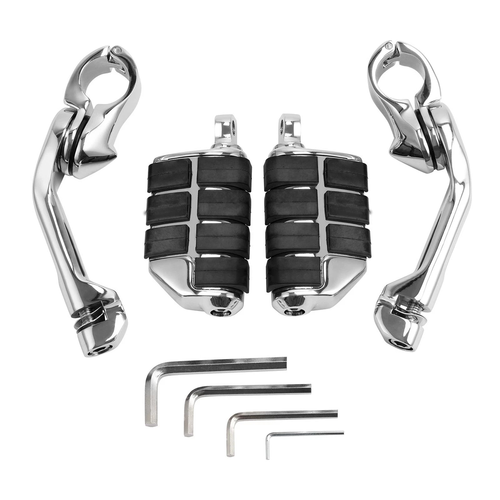 32mm Chrome Foot Pegs for Highway Engine Guards (Universal Fit)