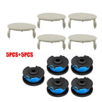 Set of 5 Spool Line + Cap Cover for RAC124 RLT1830H13 OLT1831 RLT1825Li
