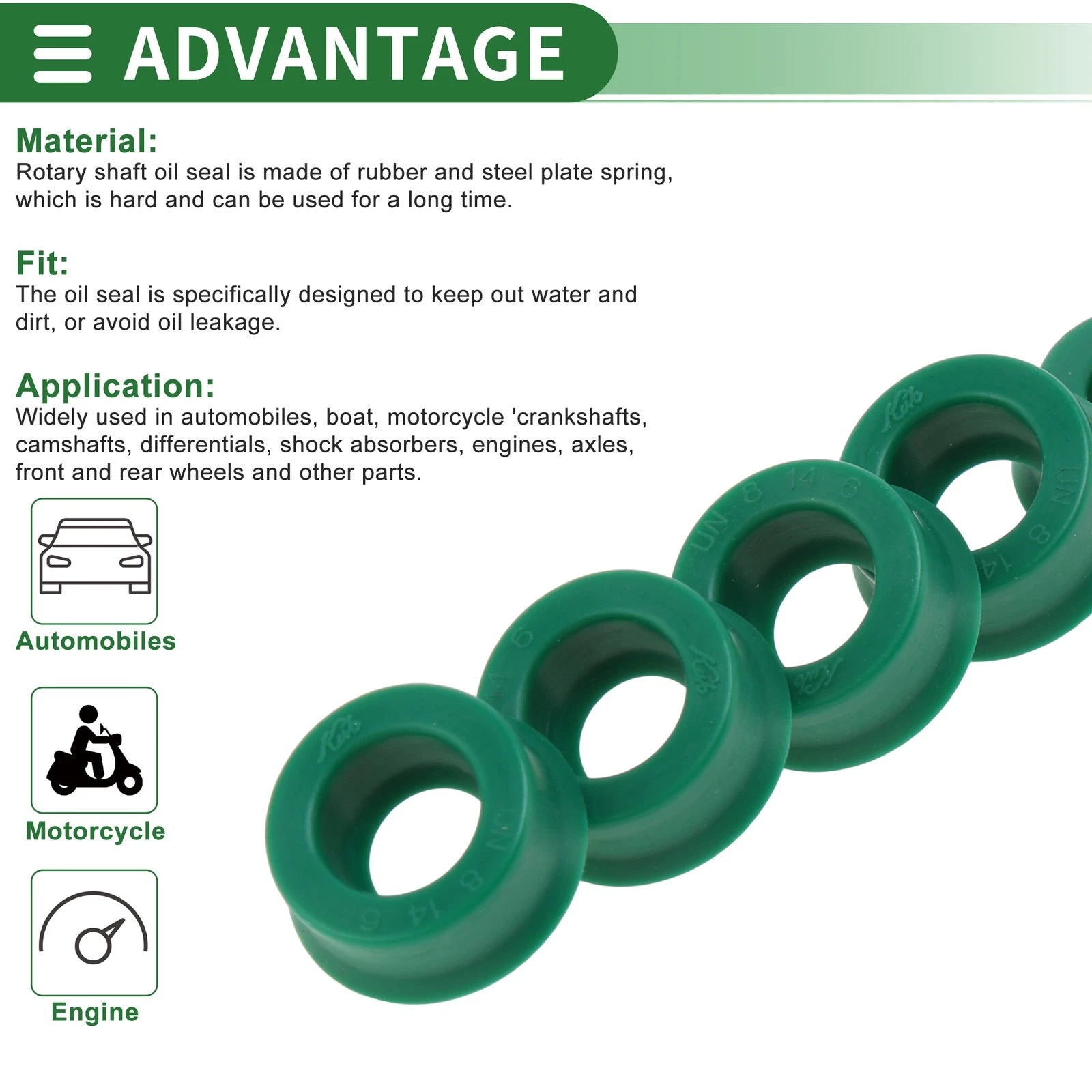 Set of 5 Oil Seal Rotary Shaft Seal 8x14x6mm for Various Models