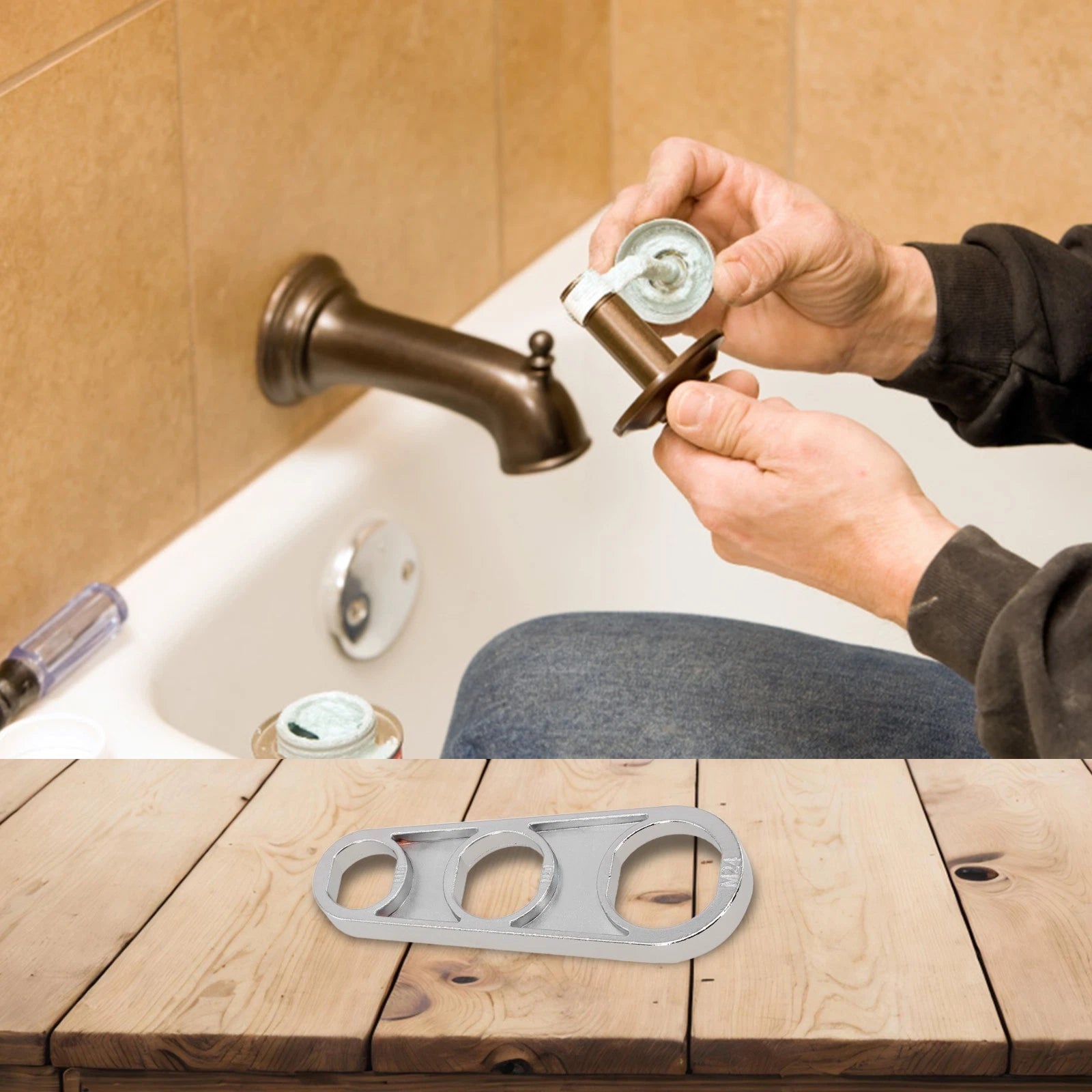 Adjustable Faucet Aerator and Bubbler Wrench for DIY Repair