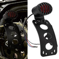 3/4" Side Mount Motorcycle License Plate Bracket Kit with Brake Tail Light