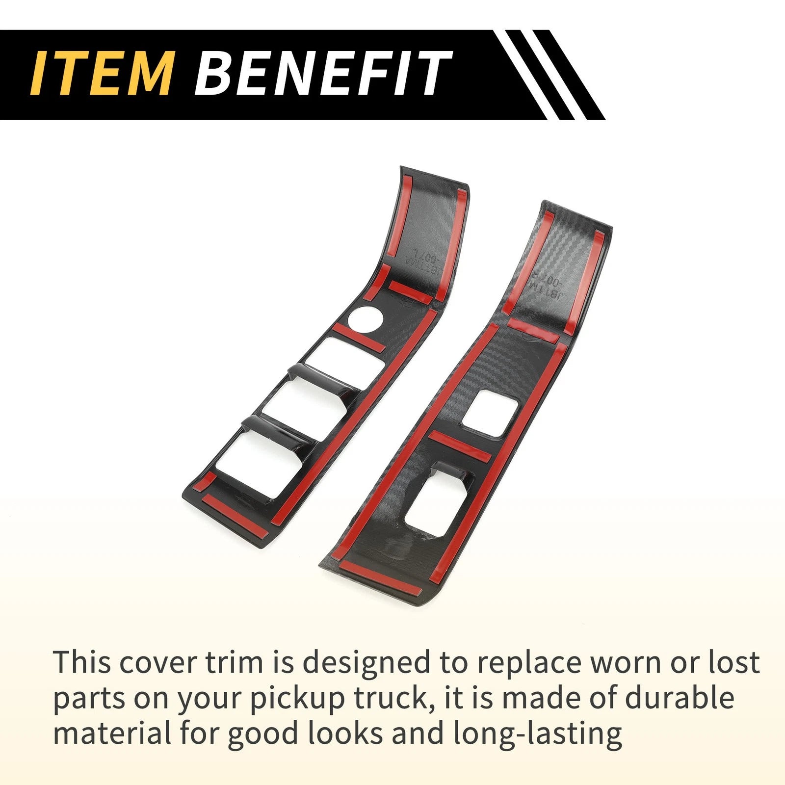Set of 2 Carbon Fiber Pattern Front Door Window Switch Panels for Toyota Tacoma (2016–2023)