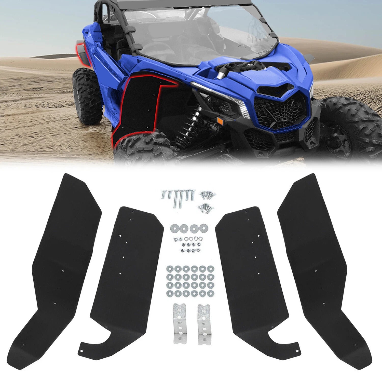 Set of 4 Fender Flares for Can-Am Maverick Max 1000 (2013–2018)