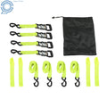 4X Heavy Duty Ratchet Straps 1.6"x15' (5208lb Break Strength, Green)