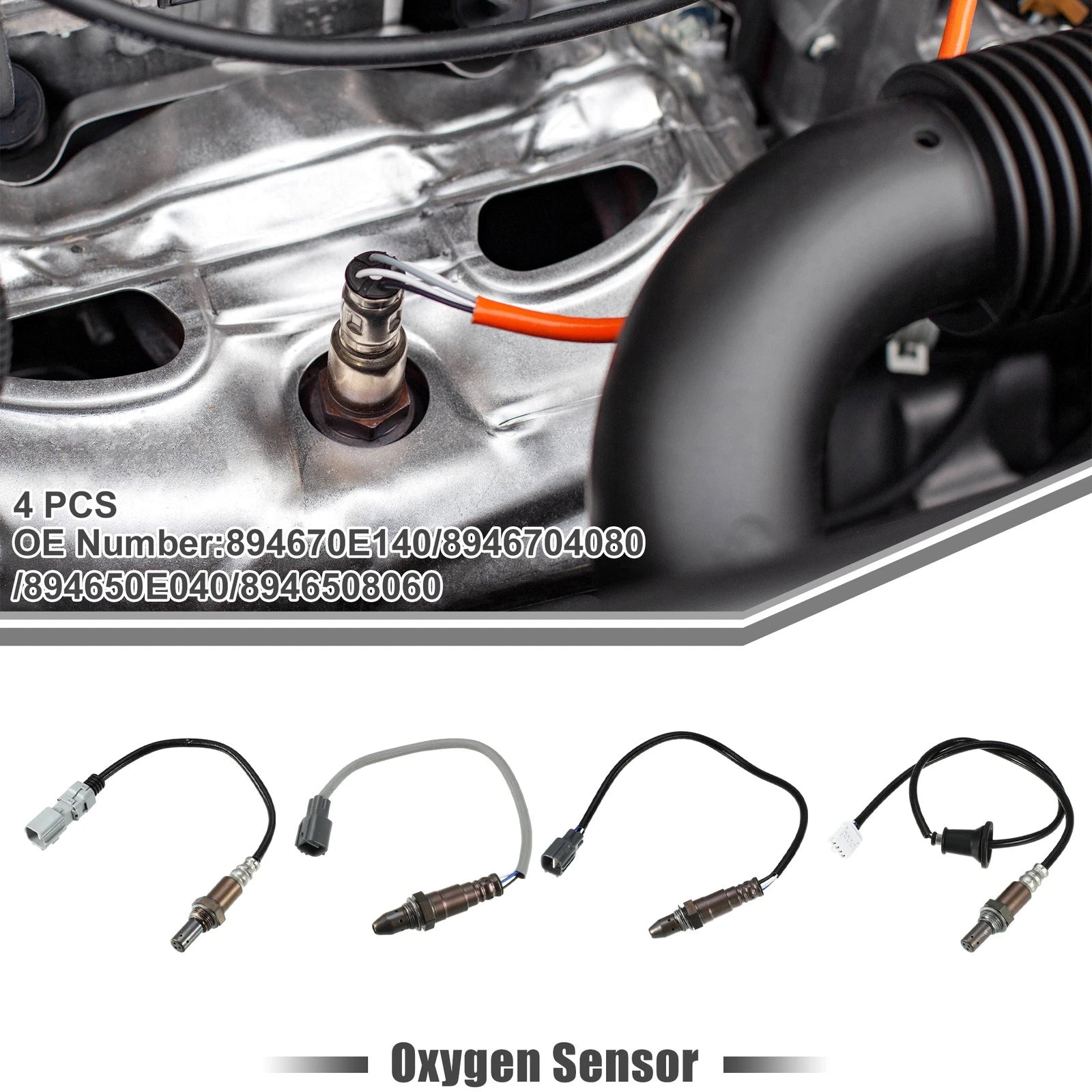 Set of 4 O2 Oxygen Sensors for Toyota Sienna (2012–2014) 3.5L
