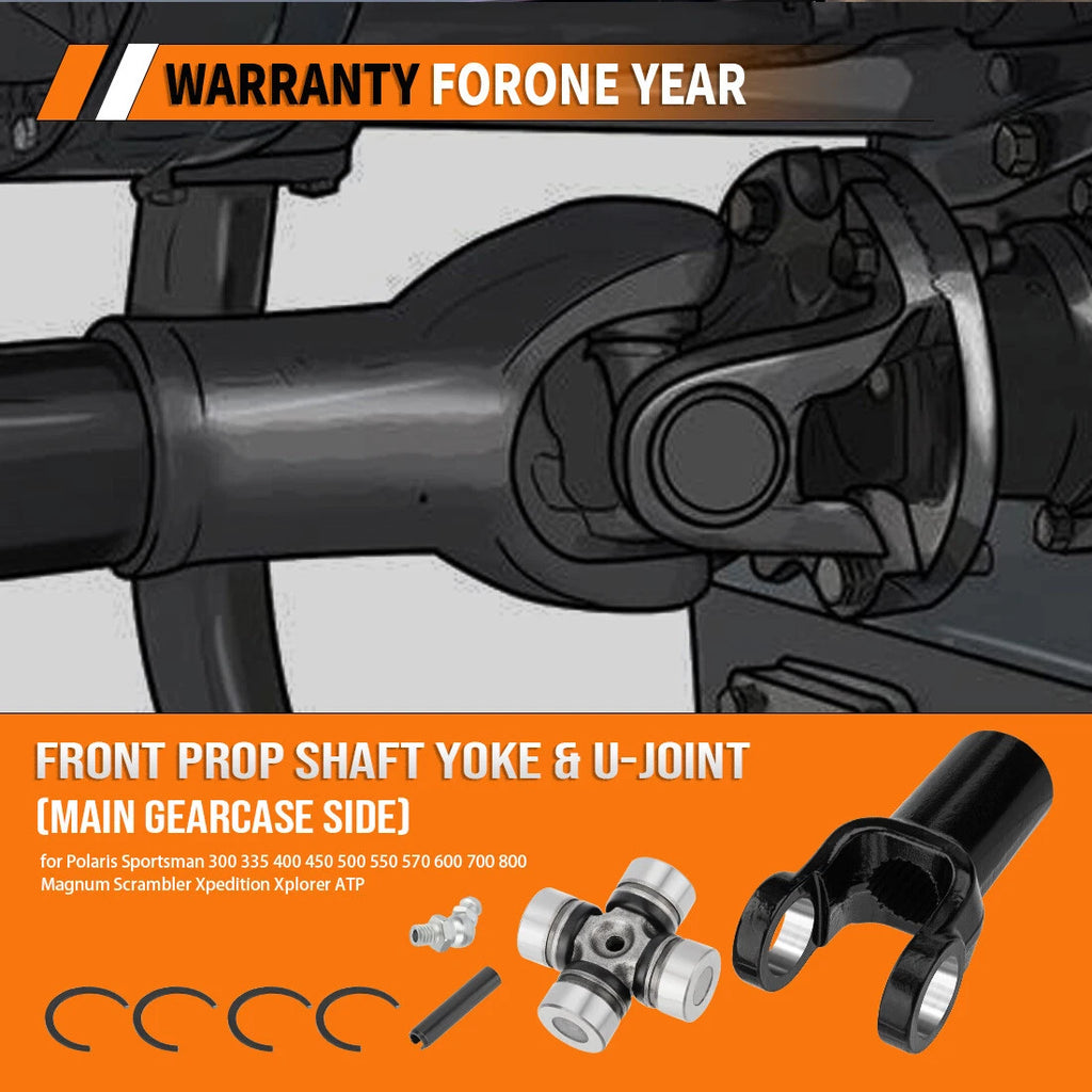 Front Prop Shaft Yoke & U-Joint Kit for Polaris Sportsman 500 (1996–2014)