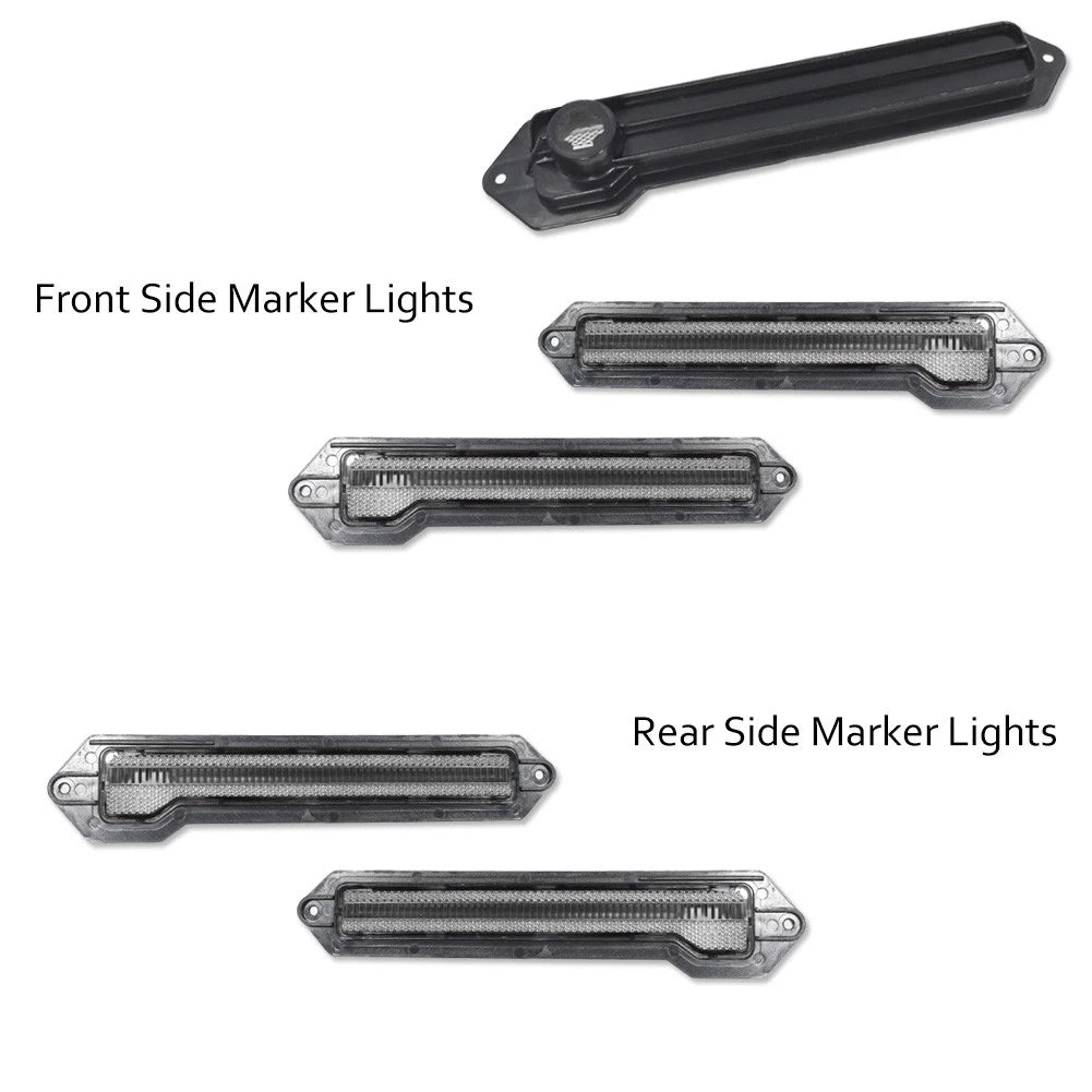 Set of 4 Clear Front & Rear Bumper Side Marker Lights for Chevrolet Monte Carlo (1970–1972)