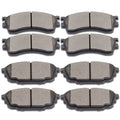 Set of 8 Ceramic Brake Pads for Mazda Protege (2001–2003)