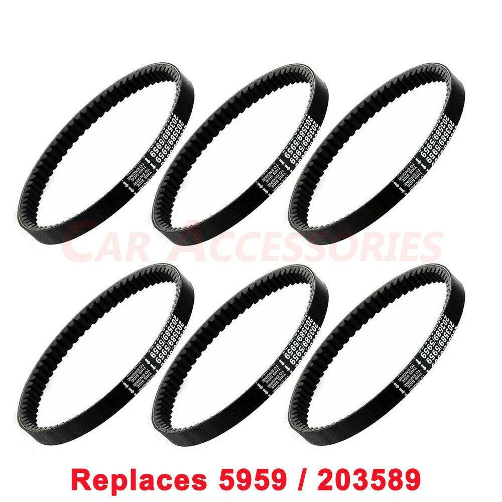 6x Rubber Drive Belt for Manco Go Kart 5959, Comet 203589 (30 Series)