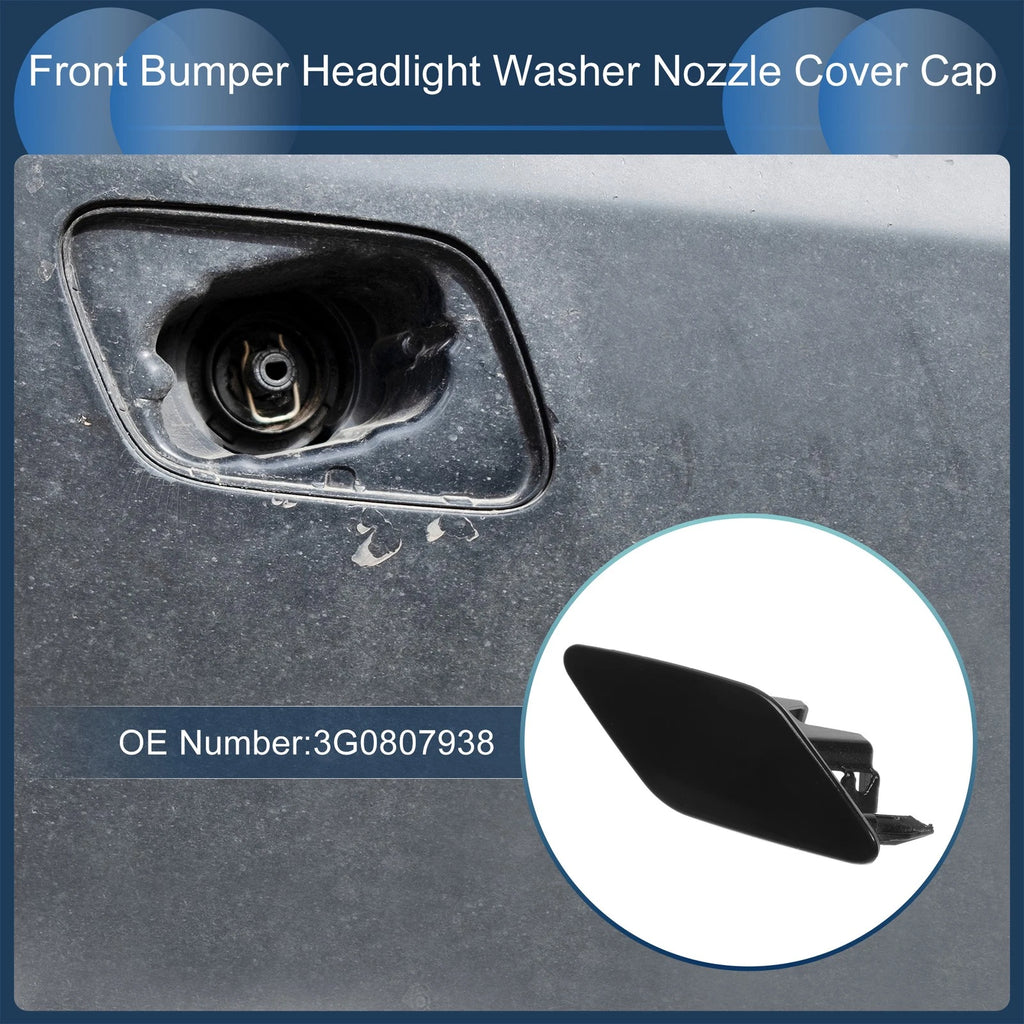 Front Right Washer Nozzle Cover Cap for Volkswagen Passat B8 (2015–2022) Black