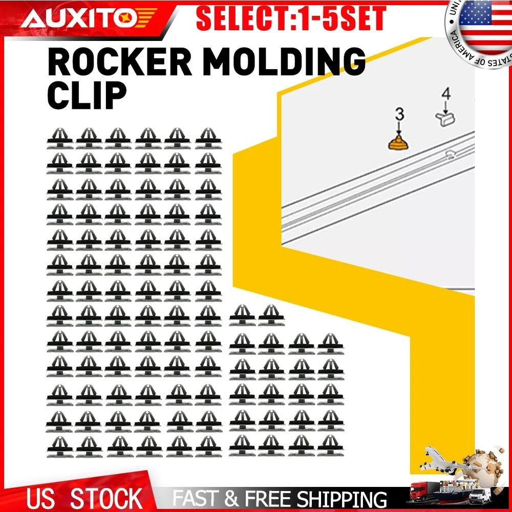 Set of 10 Rocker Panel Clips with Sealer for Jeep Cherokee (2014–2019) OE 11571175