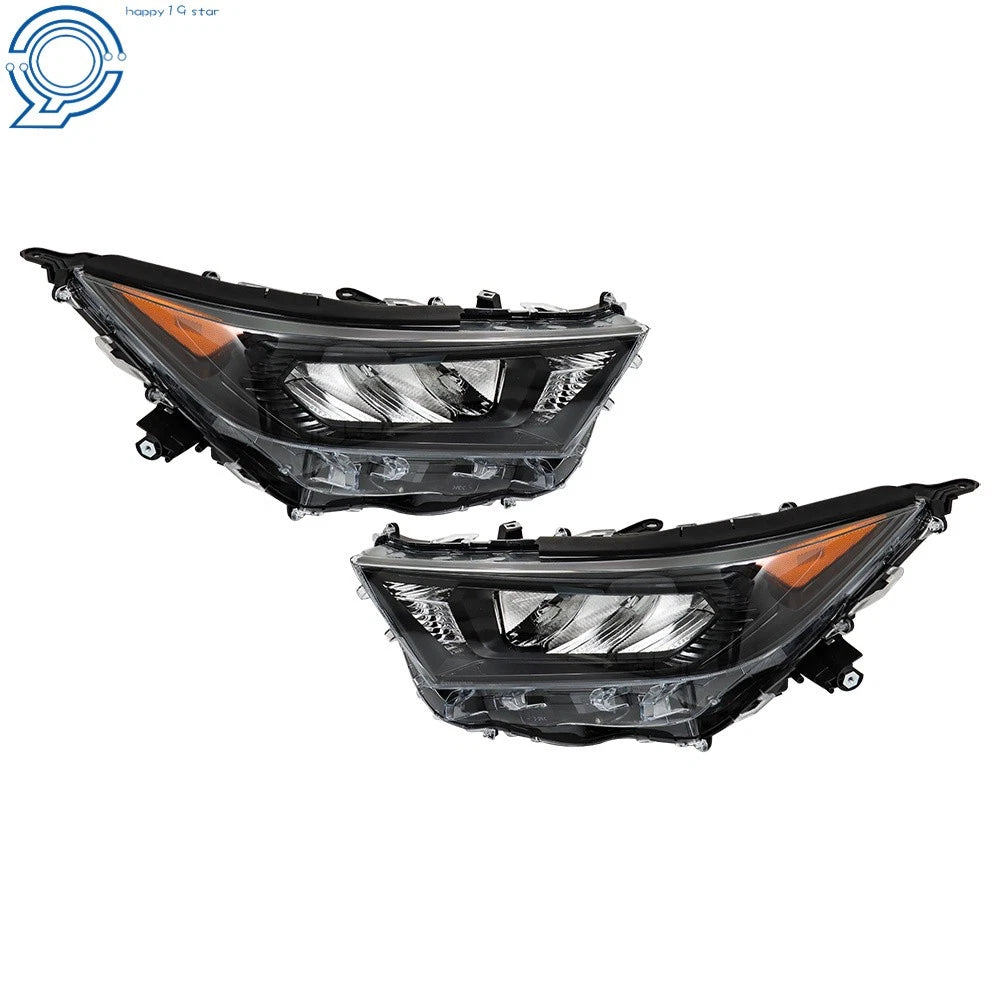 LED Headlight Assembly for Toyota RAV4 (2019–2022) Black Clear Left+Right